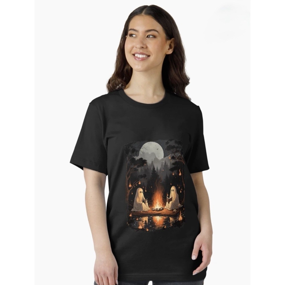 Caribbean Ultra Cotton Scary Ghost Ghoul Graphic Shirt for Halloween Size Xl